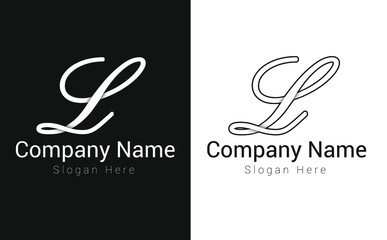 Letter L Logo Design. Creative letter L vector icon with business card template.