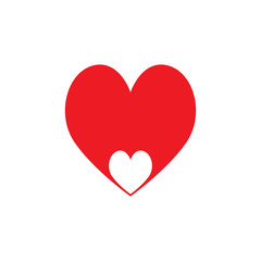 Heart icon design isolated on white background