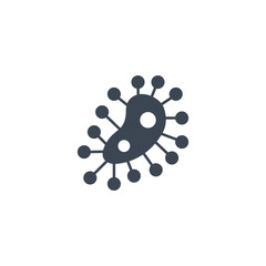 Microbe related vector glyph icon. Isolated on white background. Vector illustration.