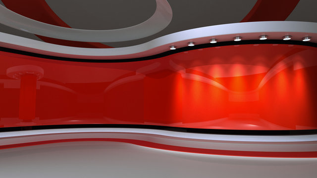 Red Studio Red Backdrop News Studio The Perfect Backdrop For Any Green Screen Or Chroma Key Video Or Photo Production Breaking News 3d Rendering Stock Illustration Adobe Stock