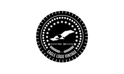 vintage-style emblem logo with an eagle theme