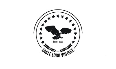 vintage-style emblem logo with an eagle theme