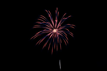 Red, White and Blue firework