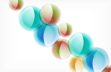 Abstract background - glass shiny transprent hexagon shapes overlapping eath other. Vector Illustration For Wallpaper, Banner, Background, Card, Book Illustration, landing page