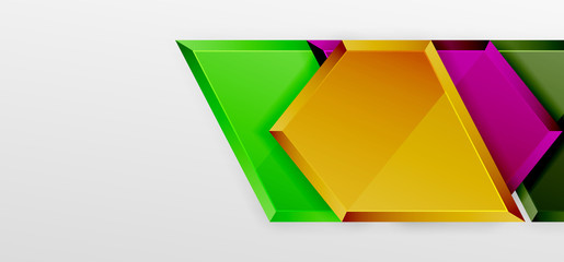 Metal glossy shiny geometric shapes with 3d effect composition. Techno futuristic vector abstract background For Wallpaper, Banner, Background, Card, Book Illustration, landing page