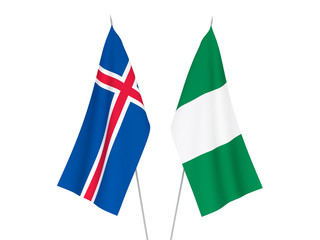 Nigeria and Iceland flags