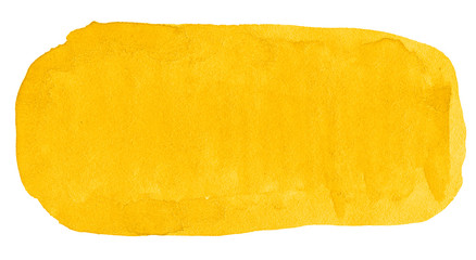 Vibrant yellow watercolor abstract background, isolated place with divorces and borders. Trendy vintage paintings for design and decoration. Frame with copy space.