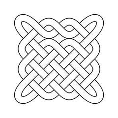 Celtic knot. Abstract ornament. Vector outline illustration.