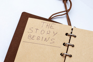 A vintage diary with handwritten text 