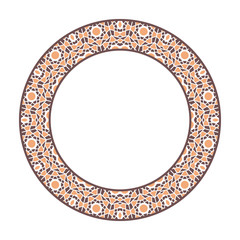 Vector Asian Tribal Circular Frame