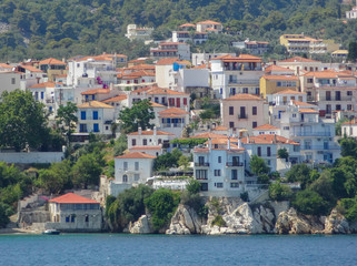 Skiathos town at the Sporades
