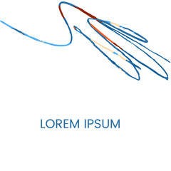 Vector abstract template. Hand draw frame. Use it as invitation, greeting card, poster, banner, Social Media design post, flyer, cover, placard, brochure and other graphic design