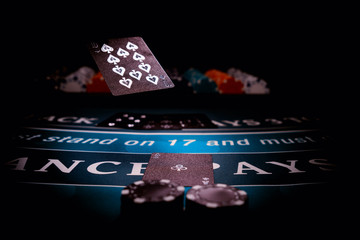 Casino Black Jack table