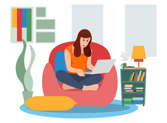 A young businessman is working from home