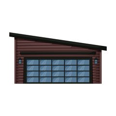Garage of building vector icon.Cartoon vector icon isolated on white background garage of building.