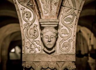 Interiors of the Basilica of Saint Zeno in Verona. Veneto, Italy