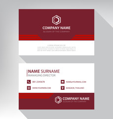 Modern. vector business card template. design red and white color