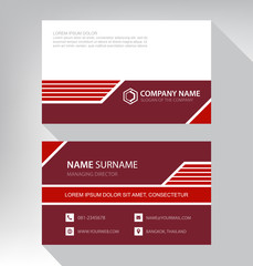 Fototapeta premium Modern. vector business card template. design red and white color