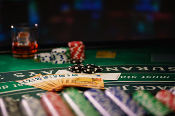 Casino Black Jack table
