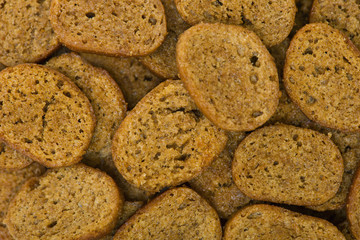 Fried rye crackers.