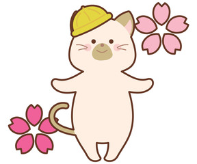 入学式の猫