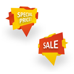 Origami banner wrapped in paper