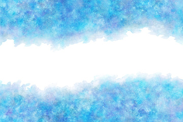 空 雲 ブルー 夏 水彩 背景