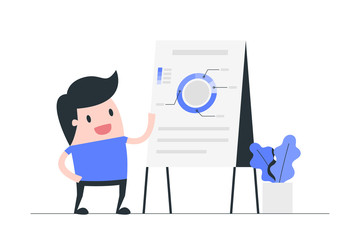  Business presentation concept illustration.