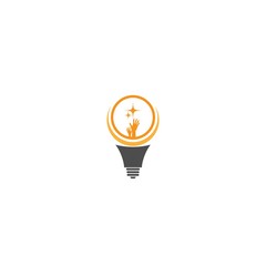 Light bulb lamp idea logo icon