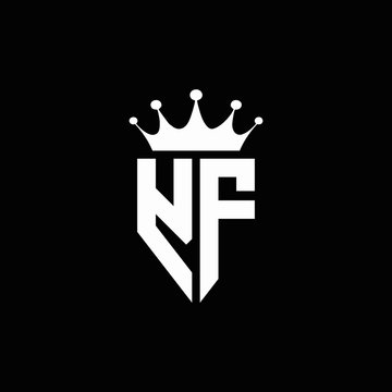 YF logo monogram emblem style with crown shape design template