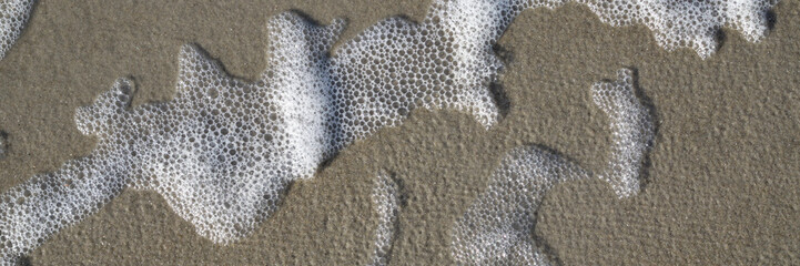 Schaum am Sandstrand, Nordsee, Schleswig-Holstein, Deutschland, Europa