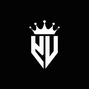 YV logo monogram emblem style with crown shape design template