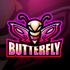 Butterfly mascot esport logo design © frescostudio