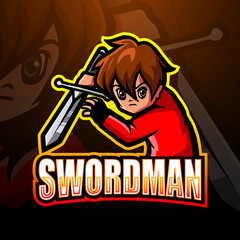 Swordman mascot esport logo design