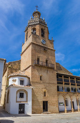 Obraz premium Tower of the historic Santa Maria La Mayor church in Ronda, Spain