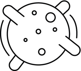 A virus up close black and white vector