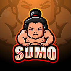Sumo mascot esport logo design