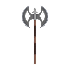 Medieval axe vector icon.Cartoon vector icon isolated on white background medieval axe.