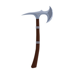 Medieval axe vector icon.Cartoon vector icon isolated on white background medieval axe.