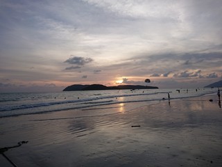 Beautiful sunset on the beach