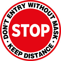 Closed and Open Signage or Door Sticker for Coronavirus Covid-19 Quarantine. Vector sign.