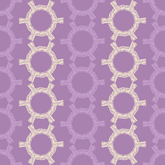 Design with manual hatching. Ethnic boho ornament. Seamless background. Tribal motif. Vector illustration for web design or print.