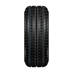 Car tire vector icon.Realistic vector icon isolated on white background car tire.