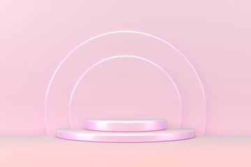 Abstract background, mock up scene geometry shape podium for product display. 3D rendering