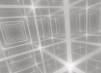 Dynamic curves ands blur pattern. Fractal graphics. Science and technology concept.