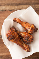 Three spicy grilled chicken legs
