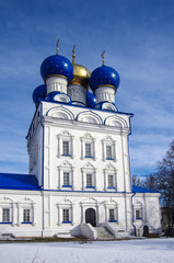 BRONNITSY, MOSCOW REGION, RUSSIA - MARCH, 2019: Cathedral complex of Bronnitsy. Cathedral of the Archangel Michael