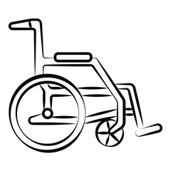Wheelchair icon vector illustration photo
