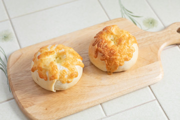 自宅でパン作り　チーズベーグル