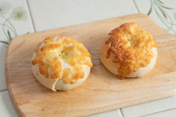 自宅でパン作り　チーズベーグル